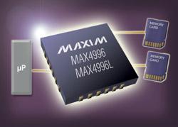 MAX4996/MAX4996L:Maxim三路雙刀雙擲(DPDT)開關