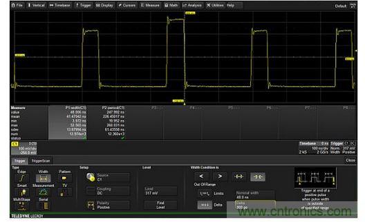 只對脈沖寬度超過48±0.8ns范圍的脈沖觸發的排它型觸發器。
