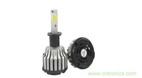 圖三:采用COBs制造的汽車前大燈燈泡