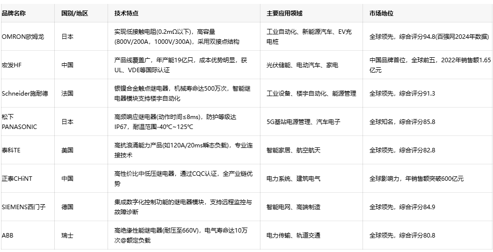 電力繼電器技術全景：原理、選型與品牌戰略
