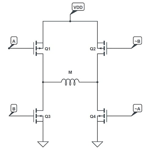 使用互補(bǔ)PWM、擊穿和死區(qū)時(shí)間的 H 橋直流電機(jī)控制