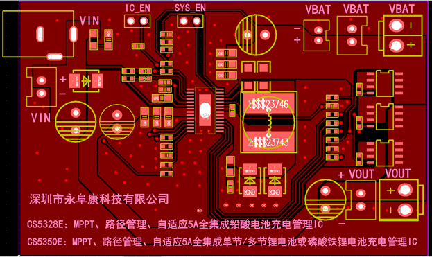 CS5350/CS5328 太陽(yáng)能板供電鉛酸蓄電池、磷酸鐵鋰電池、鋰電池充電管理IC系列